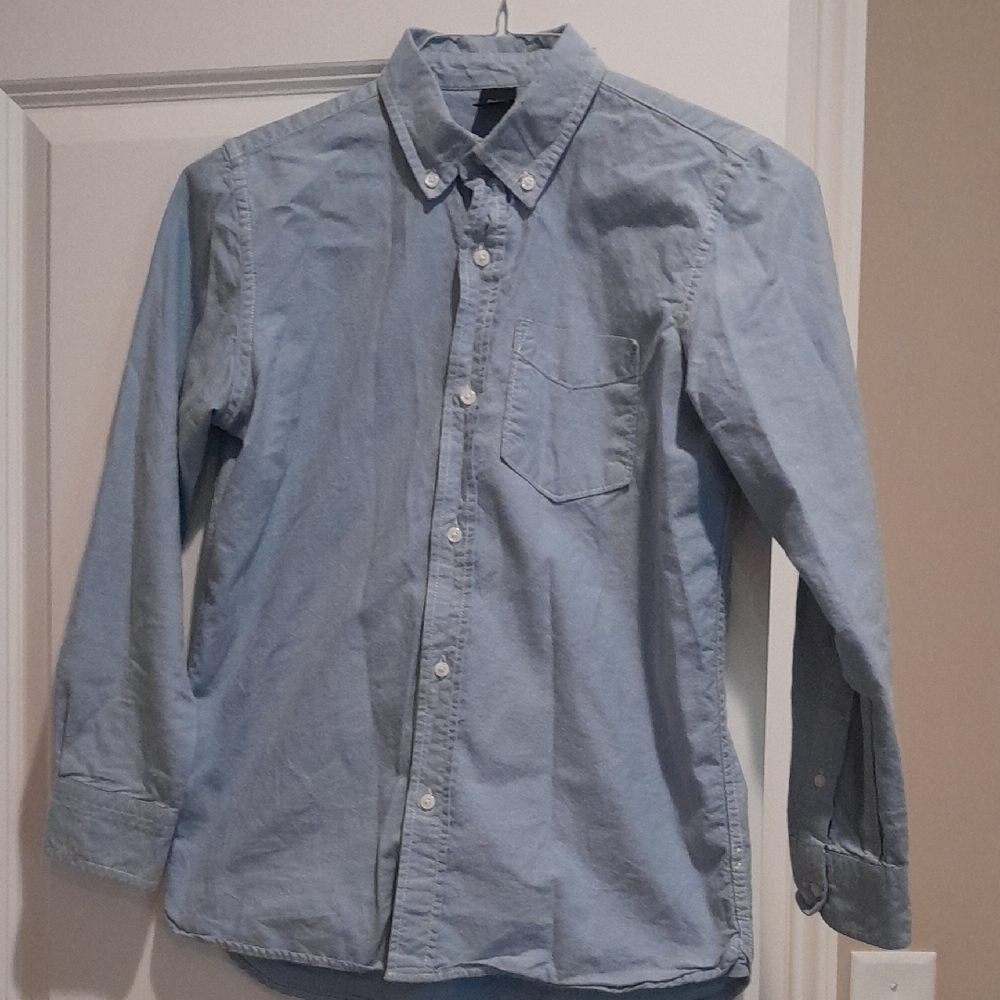 GAP Kids Boys Light Blue Casual Button-Down Shirt, Size XL (12)